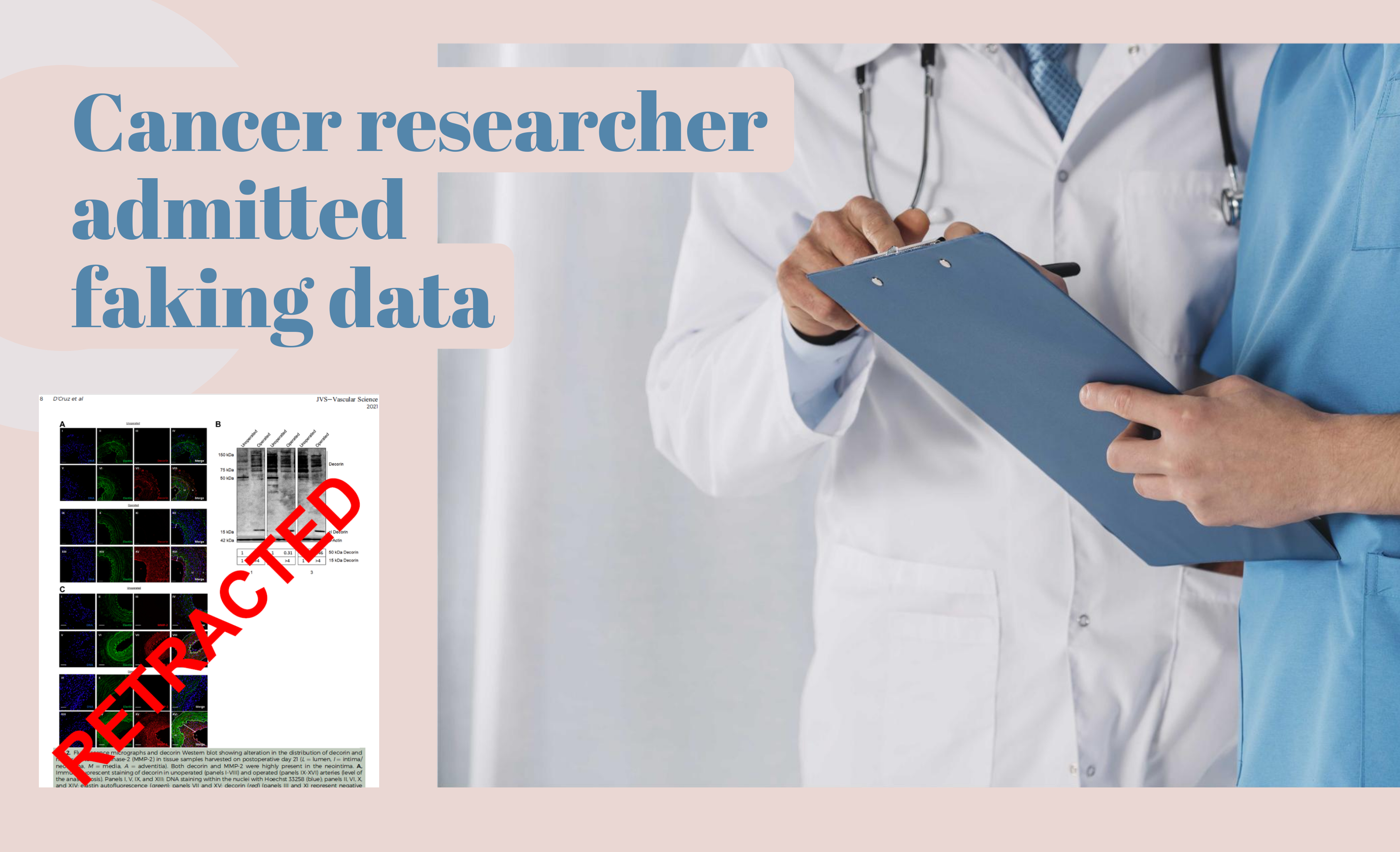 Cancer researcher admitted faking data
