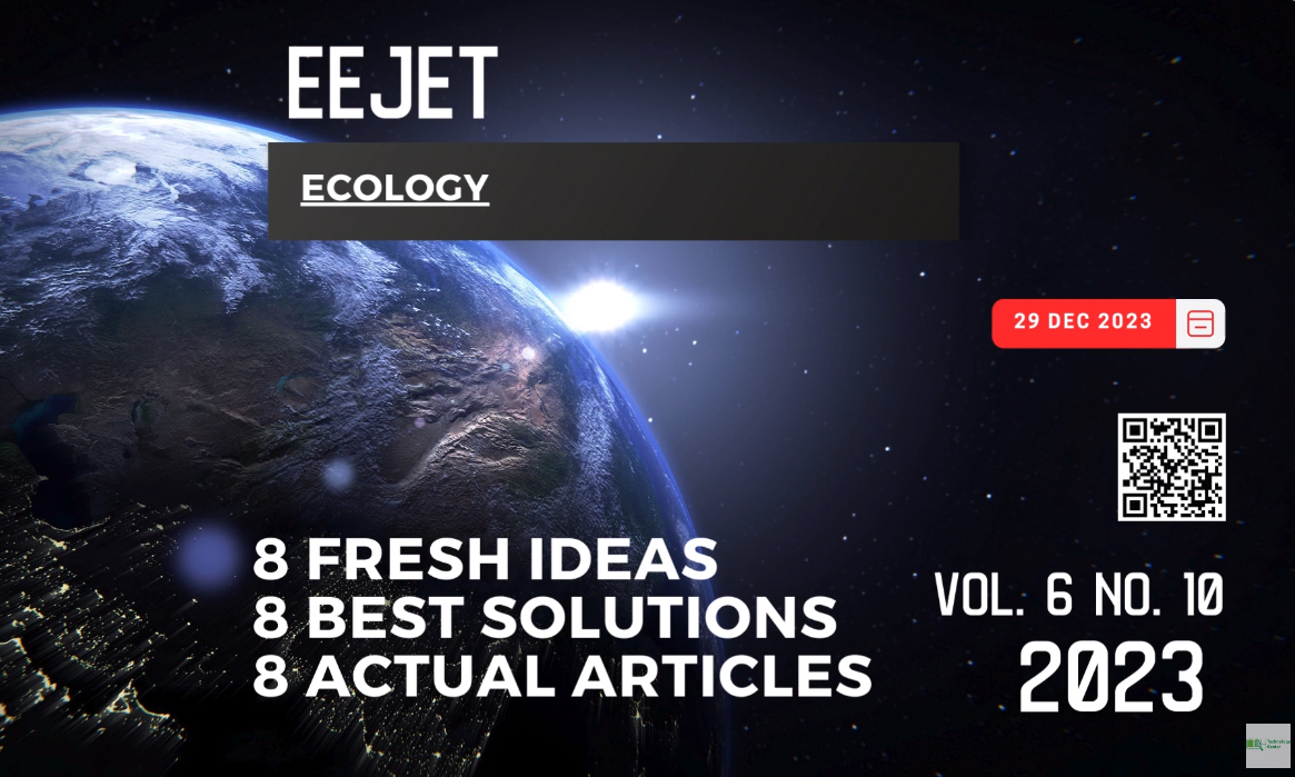 EEJET | Vol. 6 No. 10 (126) (2023) | Ecology
